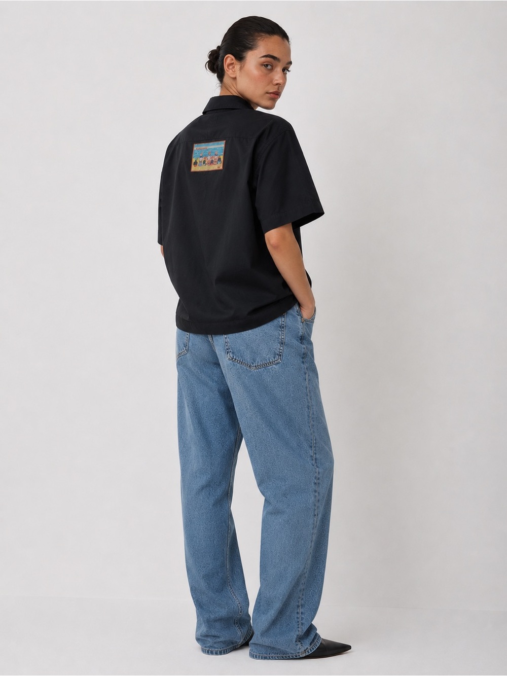 Vintage Mondi Black Boxy Shirt